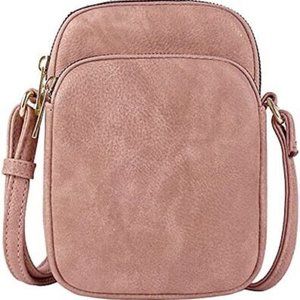 Mali + Lili, Josie Triple Compartments Crossbody Bag for Women, Blush